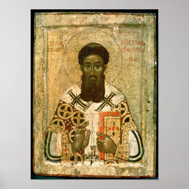 Icon of St. Gregory  Archbishop of Thessaloniki Poster (Front)