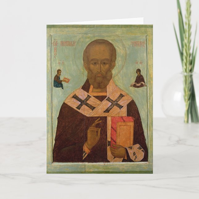 Icon of St. Nicholas Holiday Card (Front)
