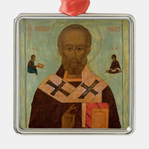 Icon of St. Nicholas Metal Ornament