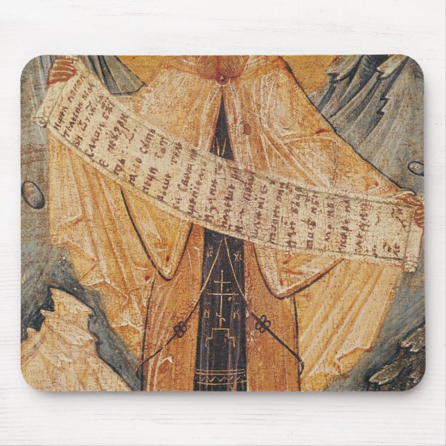 Icon of St. Sabas of Jerusalem, 1572 Mouse Pad (Front)
