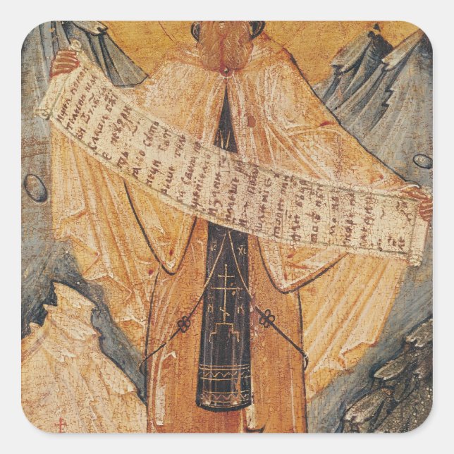 Icon of St. Sabas of Jerusalem, 1572 Square Sticker (Front)