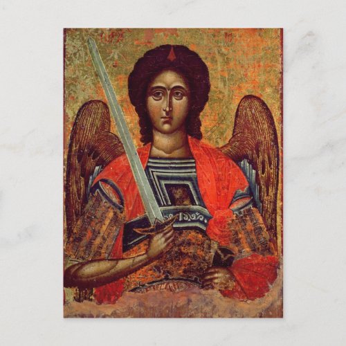 Icon of the Angel Michael Greek 18th century Postcard