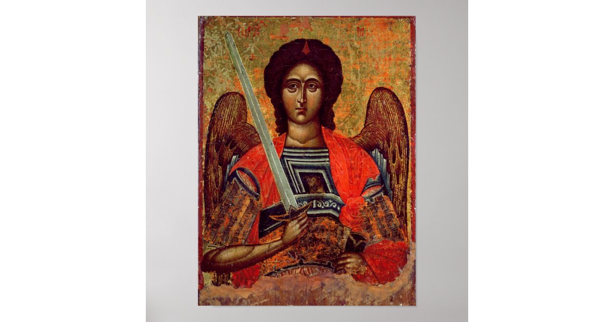 Icon of the Angel Michael, Greek, 18th century Poster | Zazzle.com