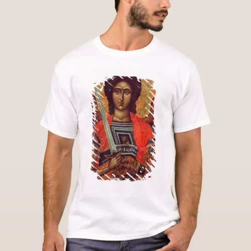 Icon of the Angel Michael Greek 18th century T_Shirt