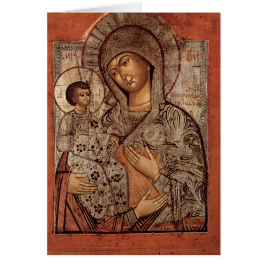 Icon of the Blessed Virgin with Three Hands Cards (Front)