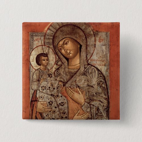 Icon of the Blessed Virgin with Three Hands Pinback Button