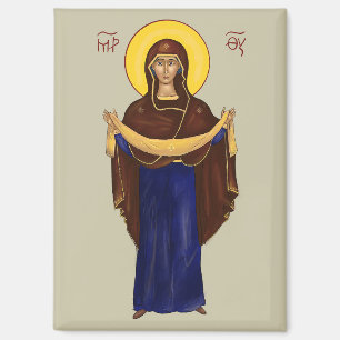 Icon of the Mother of God (3) Magnet
