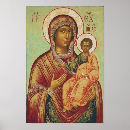 Icon of the Mother of God Hodigitria Poster