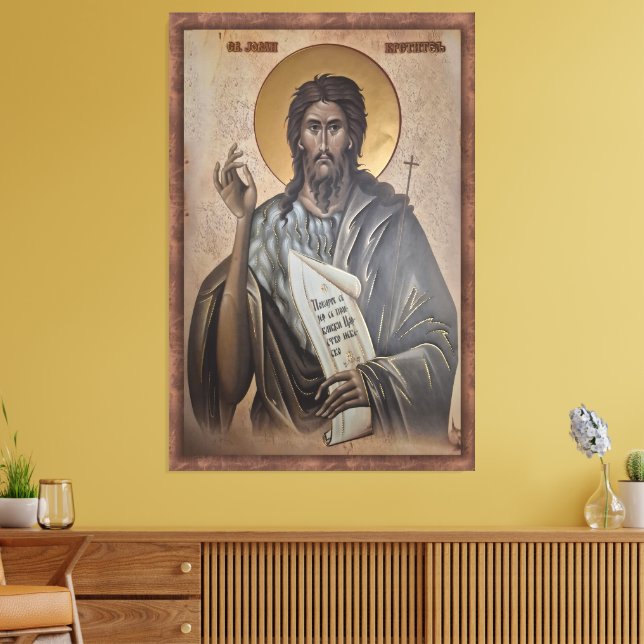 Icon of the Saint John Canvas Print (Insitu(LivingRoom))
