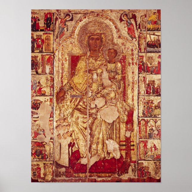 Icon of the Virgin and Child, c.1300 Poster (Front)