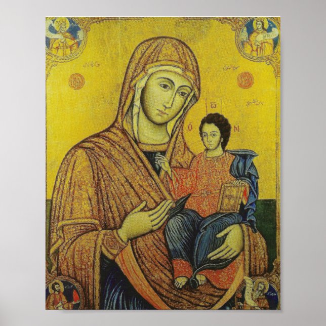 Icon of Virgin Mary Poster (Front)