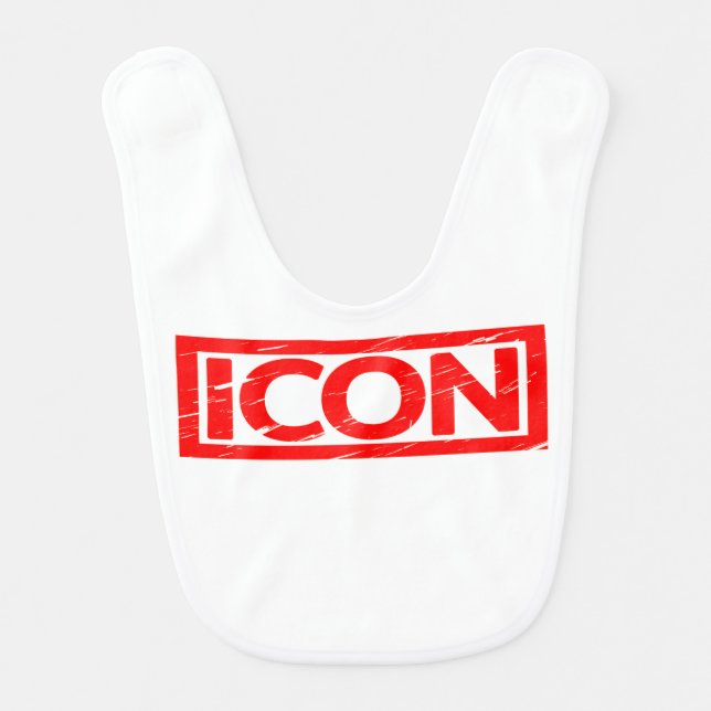 Icon Stamp Baby Bib (Front)