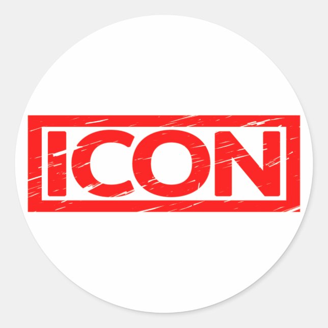 Icon Stamp Classic Round Sticker (Front)