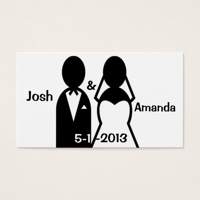 Icon Wedding Couple Thank You Card (Front)