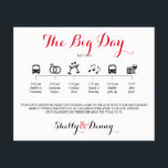 Icon Wedding Itinerary<br><div class="desc">Wedding Itinerary Flyer featuring "Infographic" style timeline. Contact Seller before personalization for timeline icon adjustments or additions.</div>