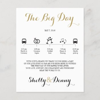 Icon Wedding Itinerary by goskell at Zazzle
