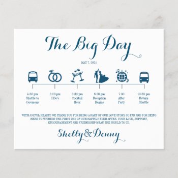 Icon Wedding Itinerary by goskell at Zazzle