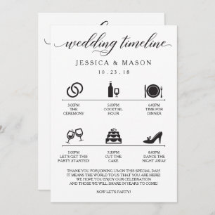 Icon Wedding Itinerary and Wedding Welcome Invitation