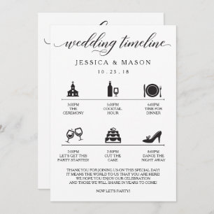 Icon Wedding Itinerary and Wedding Welcome Invitation