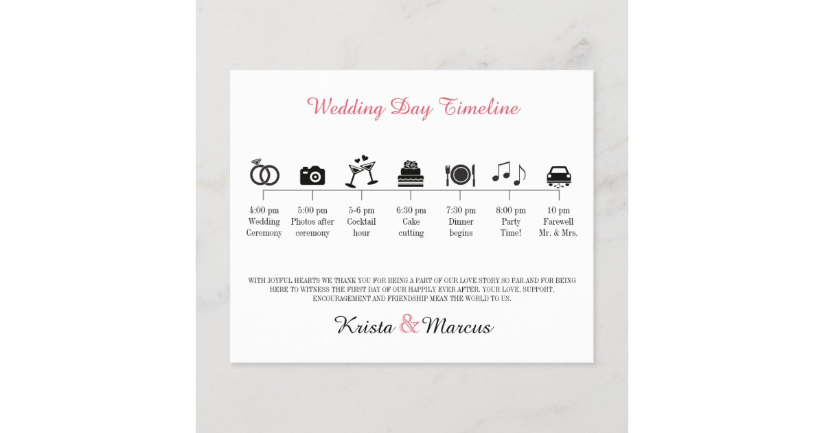 icon wedding timeline program zazzle com