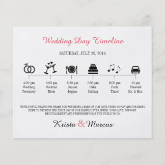 Icon Wedding Timeline Program Flyer