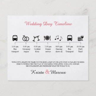 Icon Wedding Timeline Program Flyer
