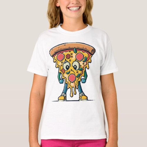 icne souriante pizza mignonne T_Shirt