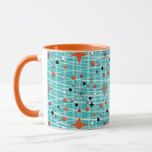 Iconic 1950s Atomic Starburst Retro Design Mug