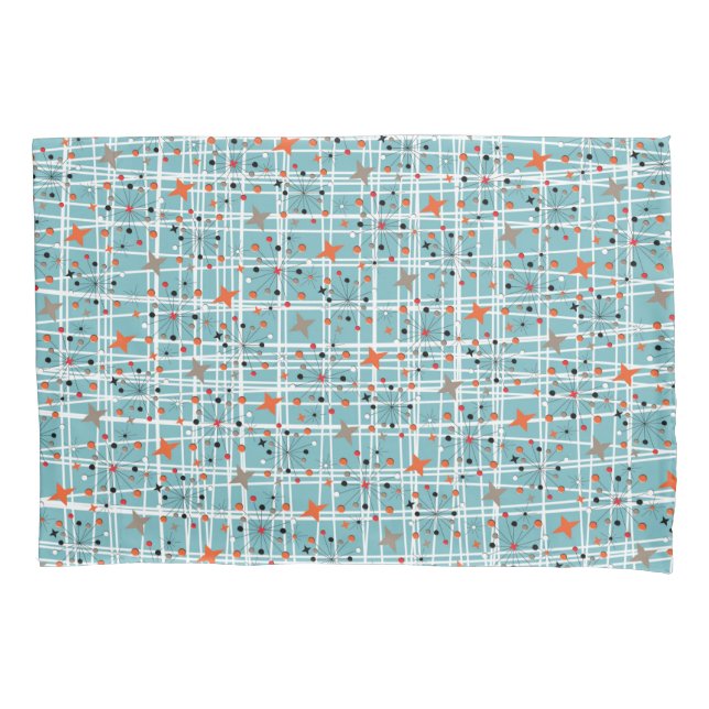 Iconic 1950's Atomic Starburst Retro Design Pillow Case (Front)