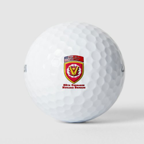 Iconic 59th Ordnance Nuclear Brigade Golf Balls