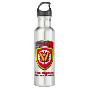 Iconic 59th Ordnance Nuclear Brigade  Stainless Steel Water Bottle