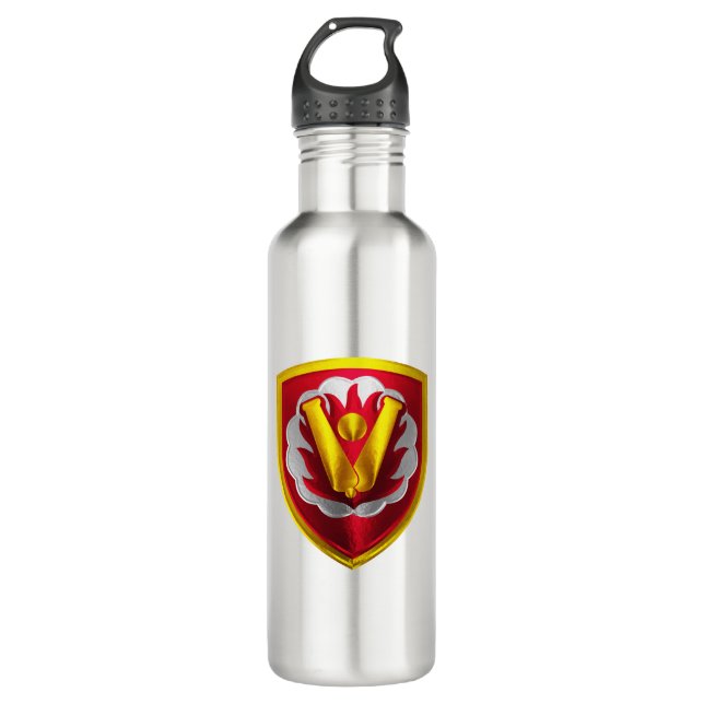 Iconic 59th Ordnance Nuclear Brigade   Stainless Steel Water Bottle (Front)