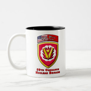 Iconic 59th Ordnance Nuclear Brigade Two-Tone Coffee Mug