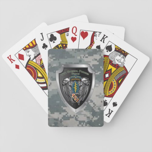 Iconic 5th Special Forces Group Airborne Poker Cards