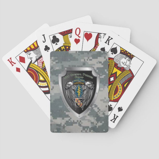 Iconic 5th Special Forces Group (Airborne) Poker Cards (Back)