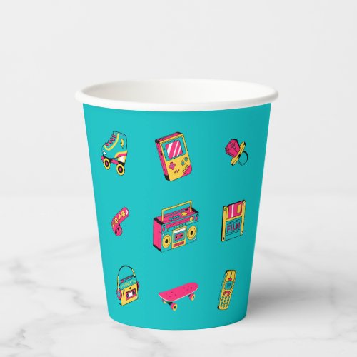 Iconic 90s _ fun retro party theme  paper cups