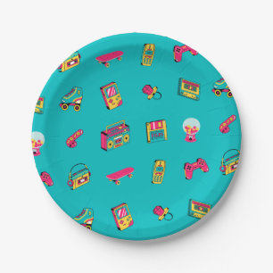 Iconic 90's - fun retro party theme  paper plates