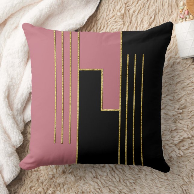 Iconic Art Deco Design Throw Pillow (Blanket)