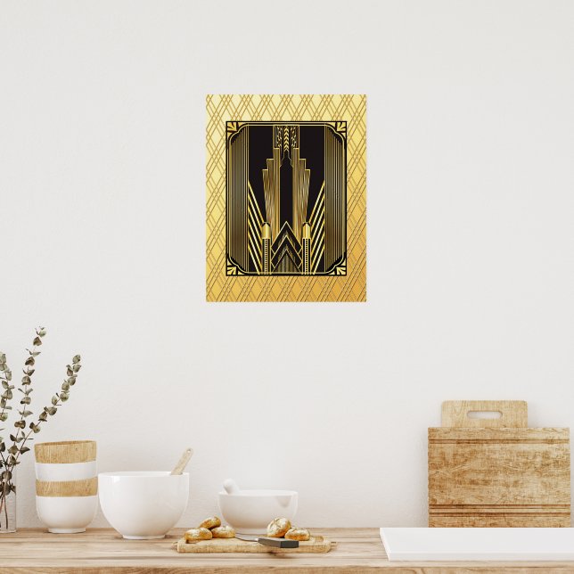 インテリアアート　ART DECO Iconic Art Deco Poster | Zazzle