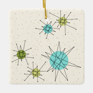 Iconic Atomic Starbursts Christmas Ornament
