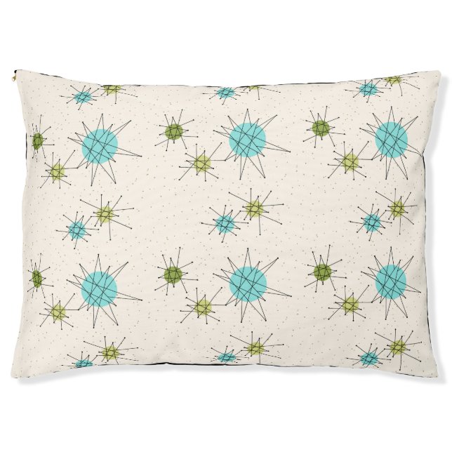Iconic Atomic Starbursts Dog Bed (Front)