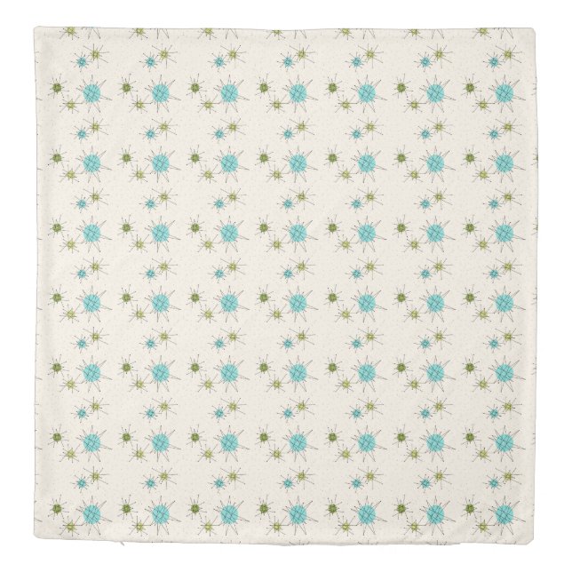 Iconic Atomic Starbursts Duvet Cover (Back)