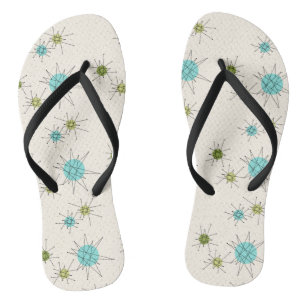 Iconic Atomic Starbursts Flip Flops