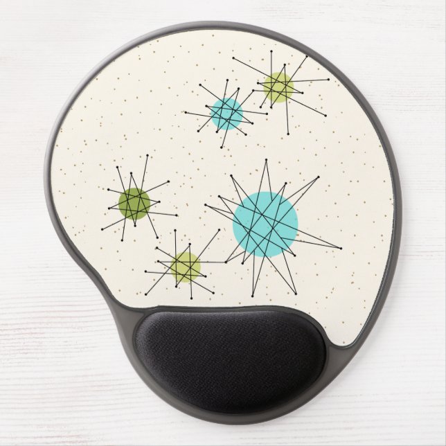 Iconic Atomic Starbursts Gel Mousepad (Front)