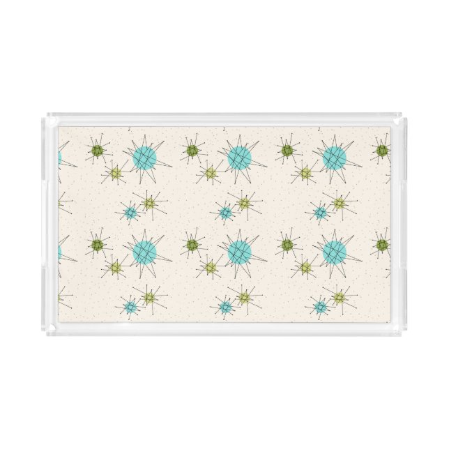 Iconic Atomic Starbursts Large Acrylic Tray (Front)
