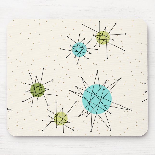 Iconic Atomic Starbursts Mousepad (Front)