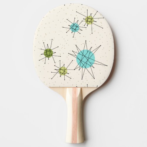 Iconic Atomic Starbursts Ping Pong Paddle