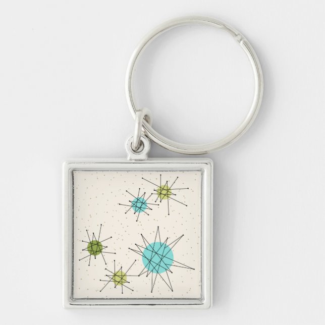 Iconic Atomic Starbursts Premium Keychain (Front)