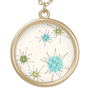 Iconic Atomic Starbursts Round Necklace