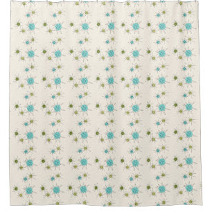 Iconic Atomic Starbursts Shower Curtain